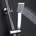 TY Art Deco/Retro Wall Mounted Handshower Included with Ceramic Valve Two Handles Two Holes for Chrome   Shower Faucet - B0749P96W7